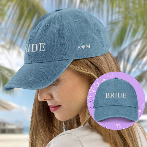 Bride Baseball Hat Denim Custom Future Mrs Jean Hat Gift From Bridesmaid Bride To-Be Wedding Shower Gift Honeymoon Outfit Bride Golf Hat