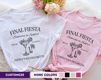 Miami Bachelorette Shirts Final Fiesta Bachelorette Party Favors Social Club t-shirt Cocktail tee Bridesmaid Gifts Bride and Bridal Party T