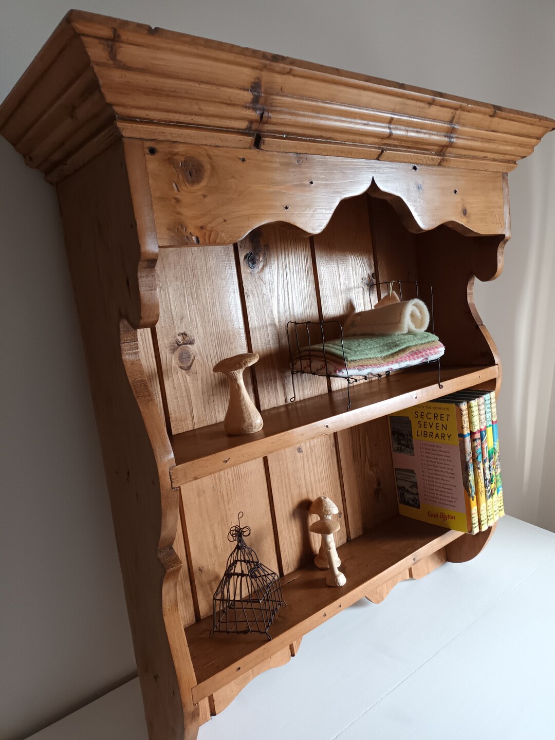 Vintage Rustic Pine Shelf Pine Shelf Waxed Pine Shelf Etsy UK