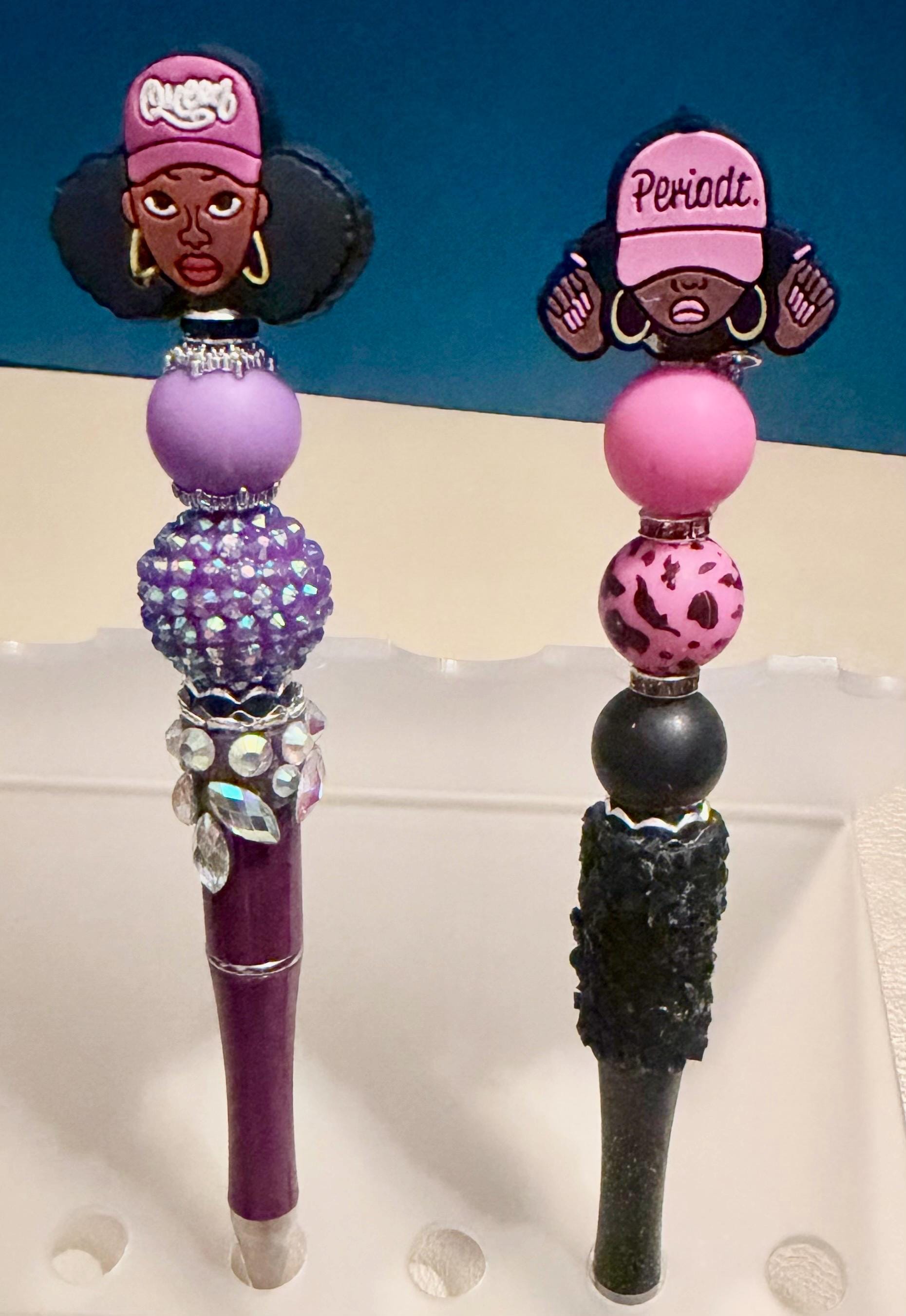 Yeeeeeess! “period.” & “queen” Statement Pens | Handmade Rhinestone ...