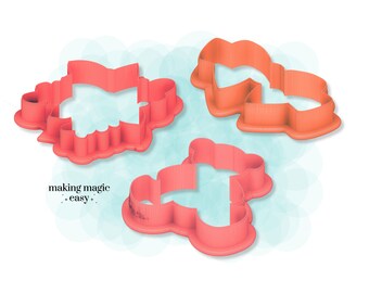 Floral Baby Shower Cookie Cutter Bundle, STL File Instant Download, STL Cookie Cutter Digital Download