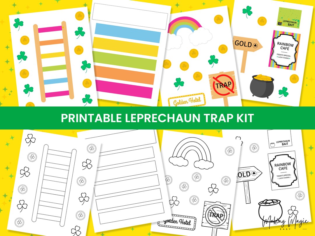 PRINTABLE Leprechaun Trap Kit DIY St Patrick's Day