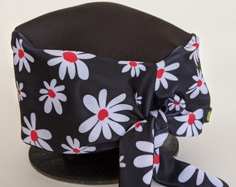 Daisy Scrub cap,Floral scrub cap, Nurse Hat, Hospital worker cap, scrub cap, chef cap, medical hair cover, surgical cap, chemo cap