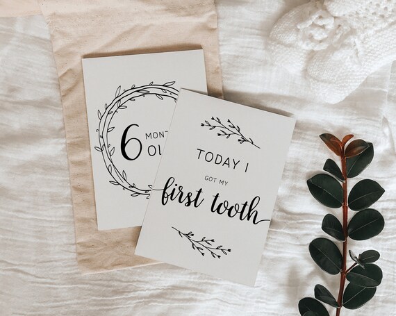 baby milestone cards etsy