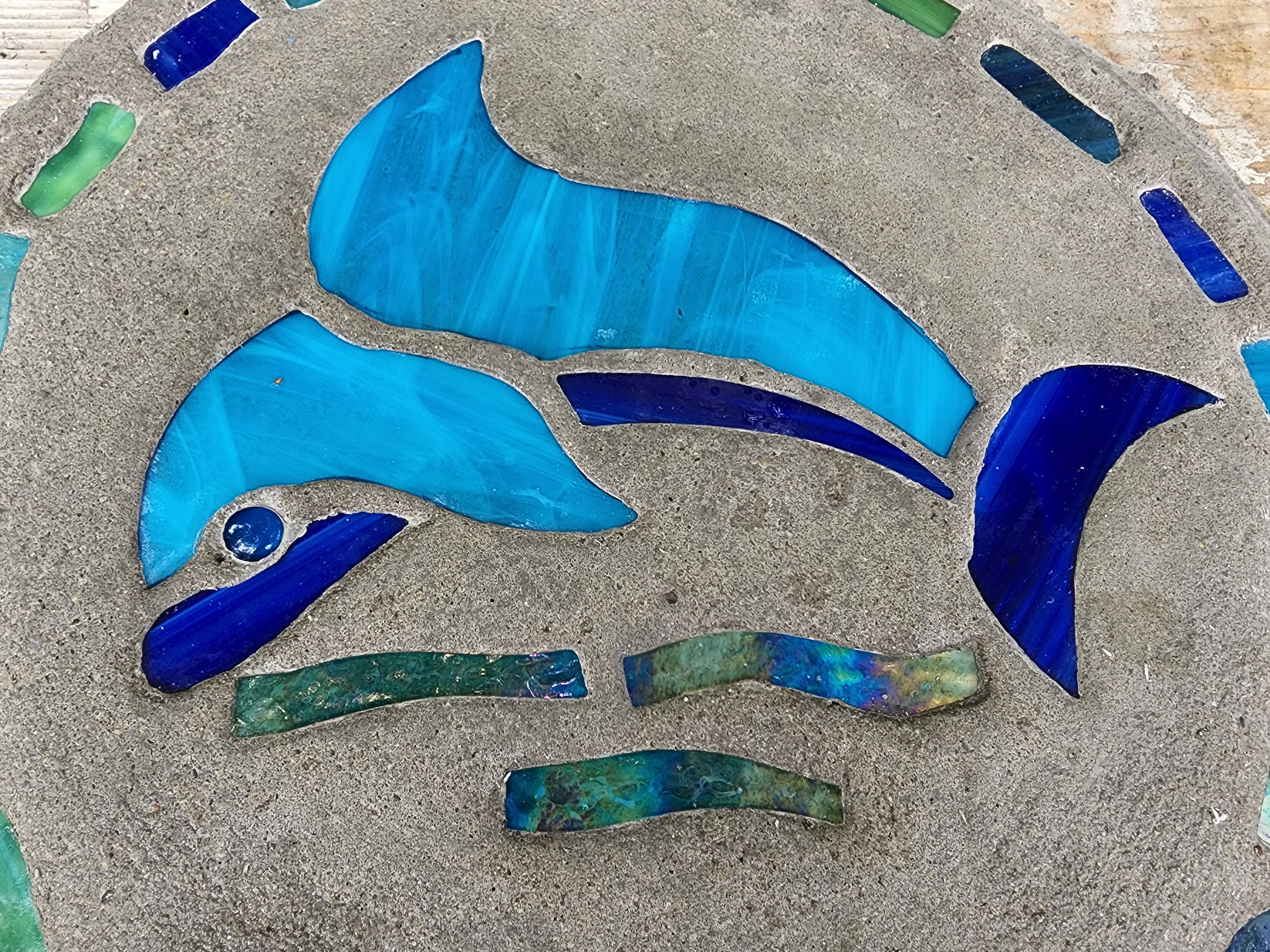 18 Dolphin Fish Stepping Stone Concrete and Hand Cut Etsy