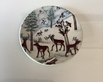 Collectible Arabia Finland Miniature Plate Migratory Birds