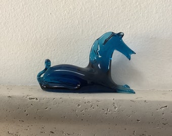 Vintage Art Glass Horse Figure