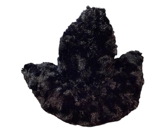 Furry Black Puffy Soakers Soft Skate Guards - with or w/o Bows