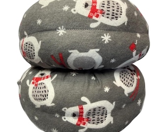 Polar Bear Skate Blade Soakers: Cozy Flannel, Absorbent Terry Lining