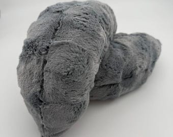 Furry Grey with bows, Puffy Soakers, Soft Skate Guard, faux fur
