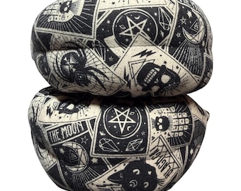 Black flannel Tarot Card Blade Soakers: Halloween