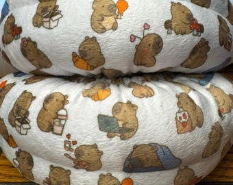 Capybara Puffy Skate Guards: Soft Minky Soakers