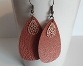 Faux leather earrings, faux suede earrings
