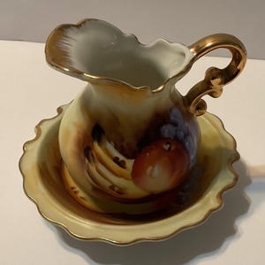 Vintage Japan Mini porcelain Pitcher and Bowl set