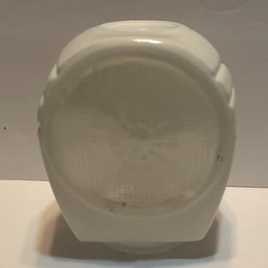 Vintage Art Deco White & Clear Glass wall Sconces Globe