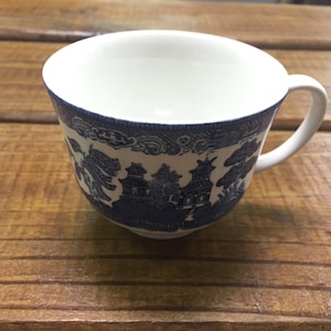 Vintage Johnson Brothers Willow Blue Earthenware Cup | Made in England