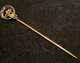 Vintage Hat Pin with Pearl Accent – Rare 2.75” Art Deco Style Jewelry