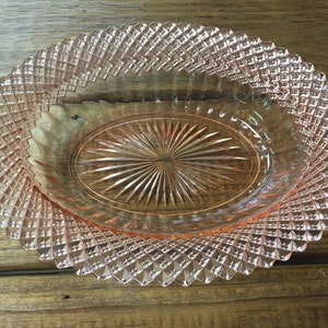 1930s Miss America Pink Depression Glass Oval Vegetable Bowl – Vintage Anchor Hocking Treasure!