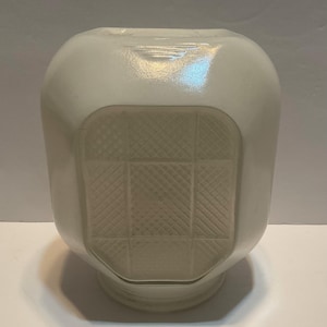Vintage Art Deco White & Clear Glass wall Sconces Globe