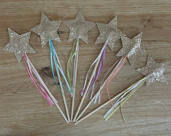 SGERUFZ 2 Pieces Pentagram Plastic Wand, Kids Fairy Wand