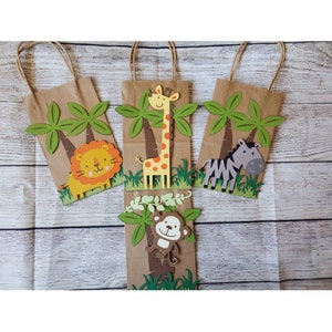 Jungle theme favor bags/safari theme/favor bags/jungle theme/safari theme/jungle party/ safari party/jungle favors/ safari favors/kids party