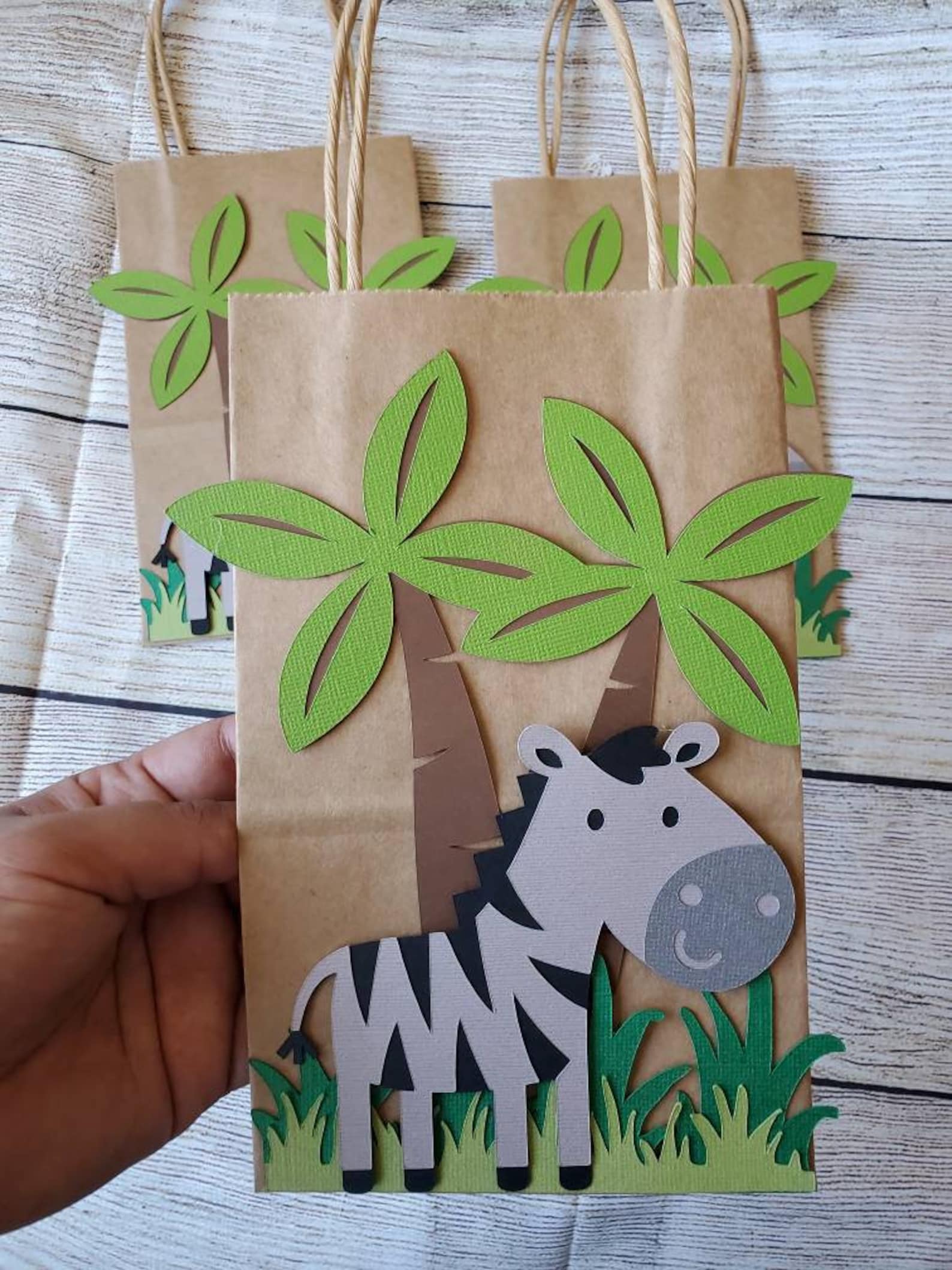 Jungle Theme Favor Bags/safari Theme/favor Bags/jungle Etsy