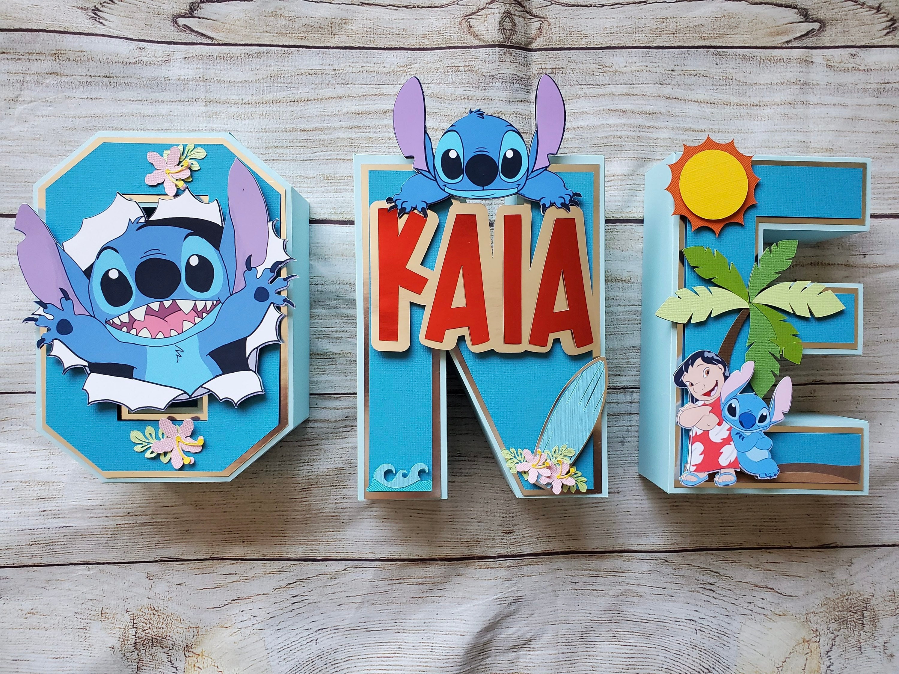 Stitch letras 3D / fiesta de cumpleaños de Stitch / decoración de cumpleaños  de Lilo & Stitch / decoración de fiesta de cumpleaños / carta 3D  personalizada -  México