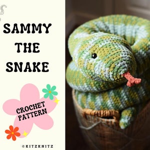 Sammy the Snake Crochet Pattern: Giant Plushy, Beginner Friendly (PDF Pattern)