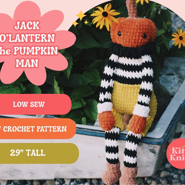 Jack O'Lantern Häkelanleitung: Kürbismann (PDF-Muster)