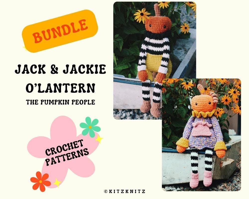 Jack & Jackie O'Lantern Crochet Pattern Bundle (PDF)