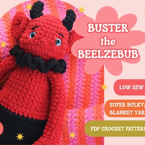 Haakpatroon Buster the Beelzebub: duivels knuffeldier, kabouter (pdf-patroon)