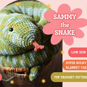 Virkmönster för Sammy the Orm: Jätteplyschig, nybörjarvänlig (PDF-mönster)