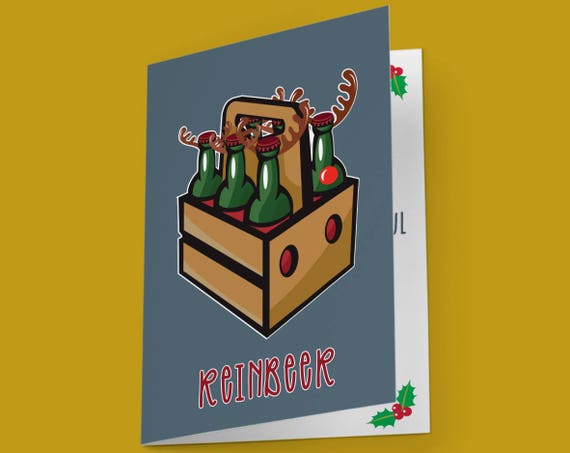 funny christmas card reinbeer