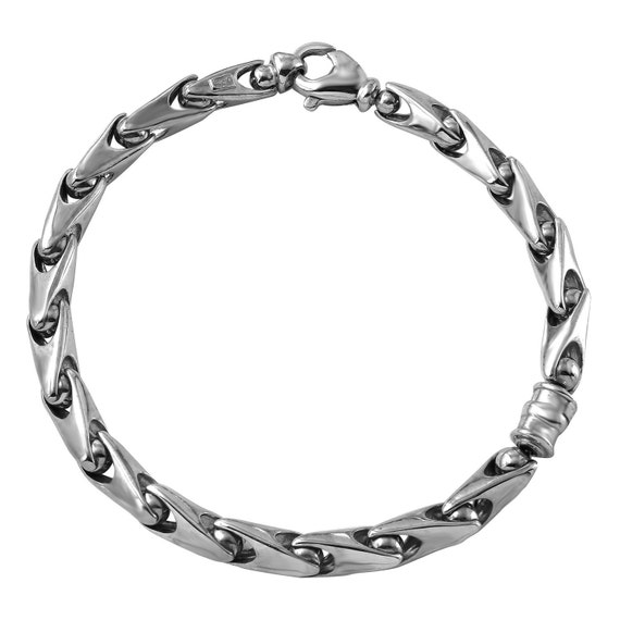 white gold link bracelet