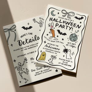 Editable Halloween Party Invitation Template, Costume Party Invite