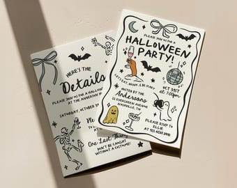 Editable Halloween Party Invitation Template, Costume Party Invite