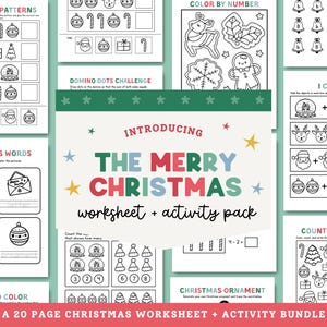 Weihnachts-Arbeitsblatt-Bundle: Weihnachts-Lernaktivitäten (PDF-Download)