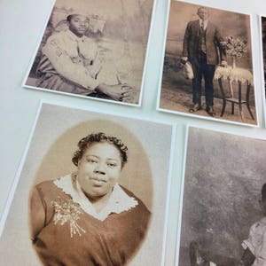 May include: Four black and white photographs of people. The first photo shows a man in a military uniform. The second photo shows a man in a suit and tie. The third photo shows a woman in a dress. The fourth photo shows a child.