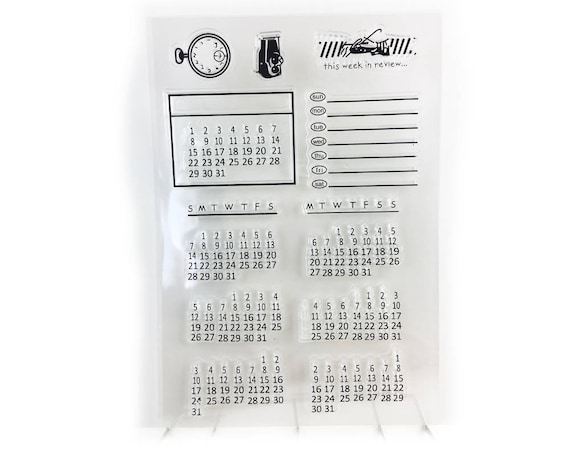 Journal Supplies, Calendar Stamp, Perpetual Calendar, Monthly