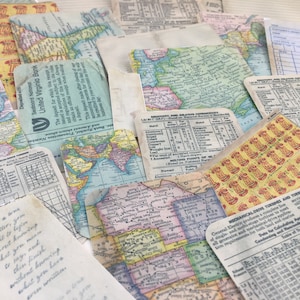Ephemera Pack, Scrap Pack, Vintage Ephemera, Jouranling Supplies, Paper pack, Junk Journaling, Vintage Papers, Old Papers, Paper Ephemera 09