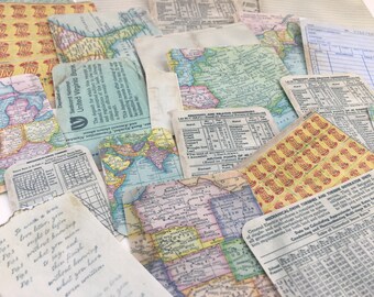 Ephemera Pack, Scrap Pack, Vintage Ephemera, Jouranling Supplies, Paper pack, Junk Journaling, Vintage Papers, Old Papers, Paper Ephemera 09