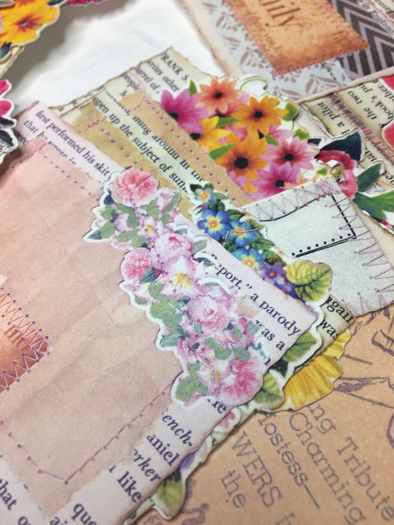 Floral Ephemera Die Cuts for Junk Journaling and Scrapbooking Etsy