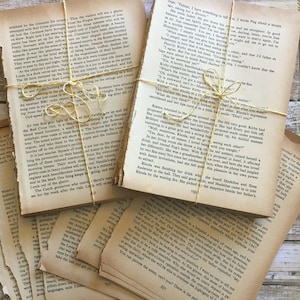 Pacote de páginas de livros vintage com 100 páginas colagem artes artesanato lixo diário mq