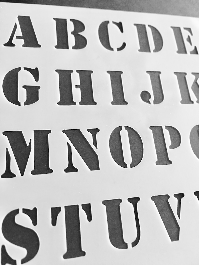 Journal Supplies Letter Stencils Alphabet Stencil Letters Etsy