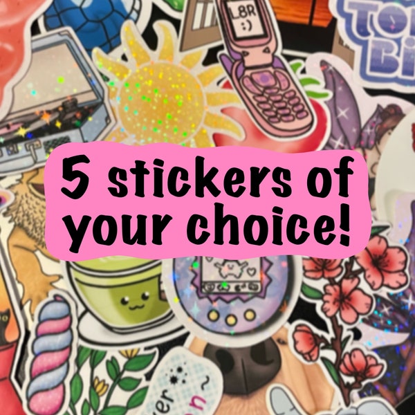 Choose Any 5 Stickers | Random Sticker Pack