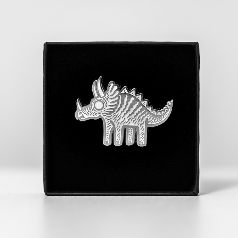 The Triceratops Glow pin Badge image 1