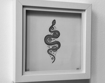 La serpiente espacial - Dibujo original