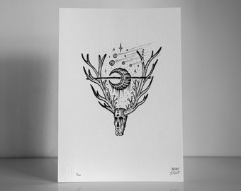The Moon Skull - Print