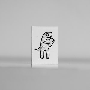 The Tiny Dinosaur Card - 'You make my heart feel like its being hugged by a tiny dinosaur'