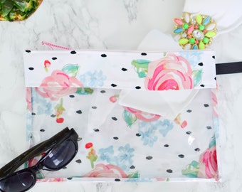 Watercolor Rose on Dots - Bag Organizers